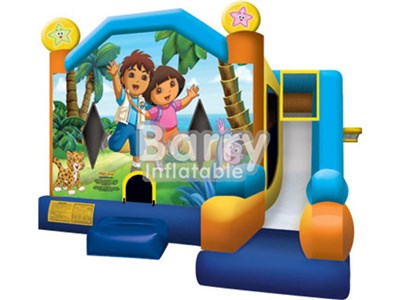 Custom Factory Price Dora Bounce Houses For Sale With Slide BY-IC-017